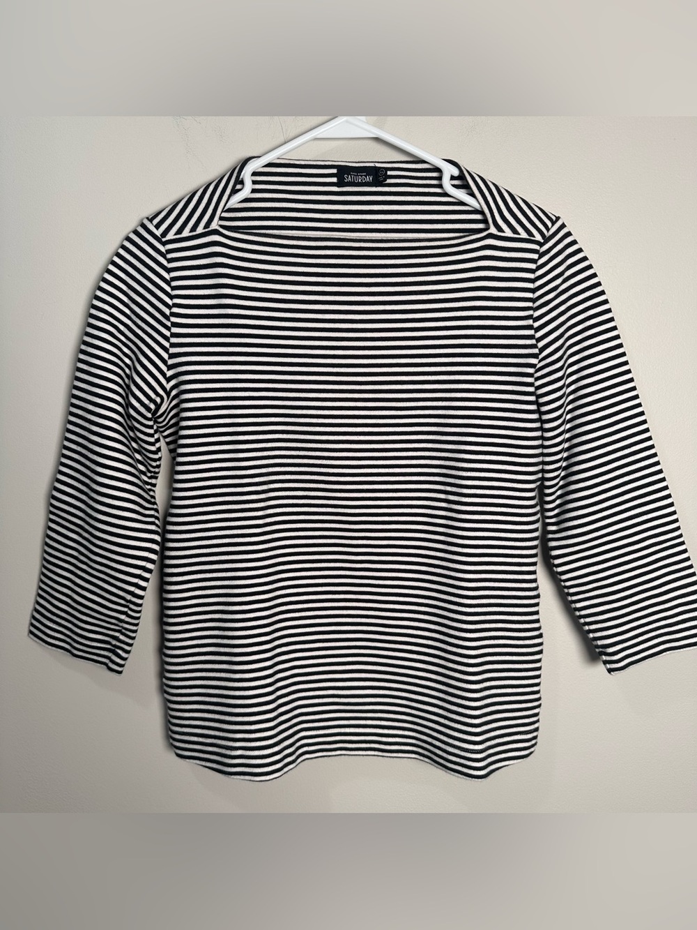 kate spade Saturday Black and White Striped Top